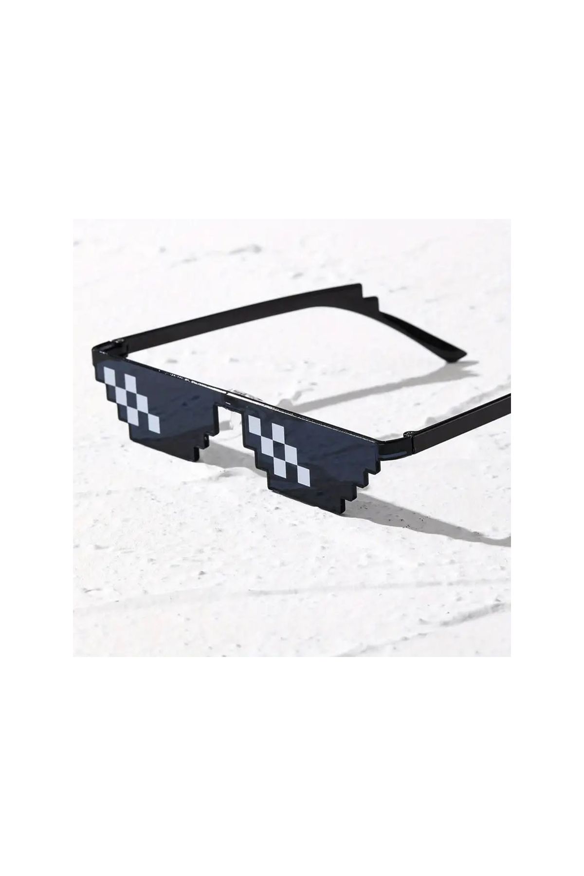 Thug Life Trend Güneş Gözlüğü Mozaik Siyah Kedi Gözlükleri