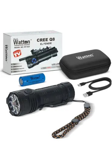 Cree Q8- XQG 8+1 Led  Şarjlı El Feneri WT-623