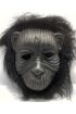 Siyah Renk Eva Goril Maskesi - Siyah Peluşlu Tüylü Orangutan Maskesi