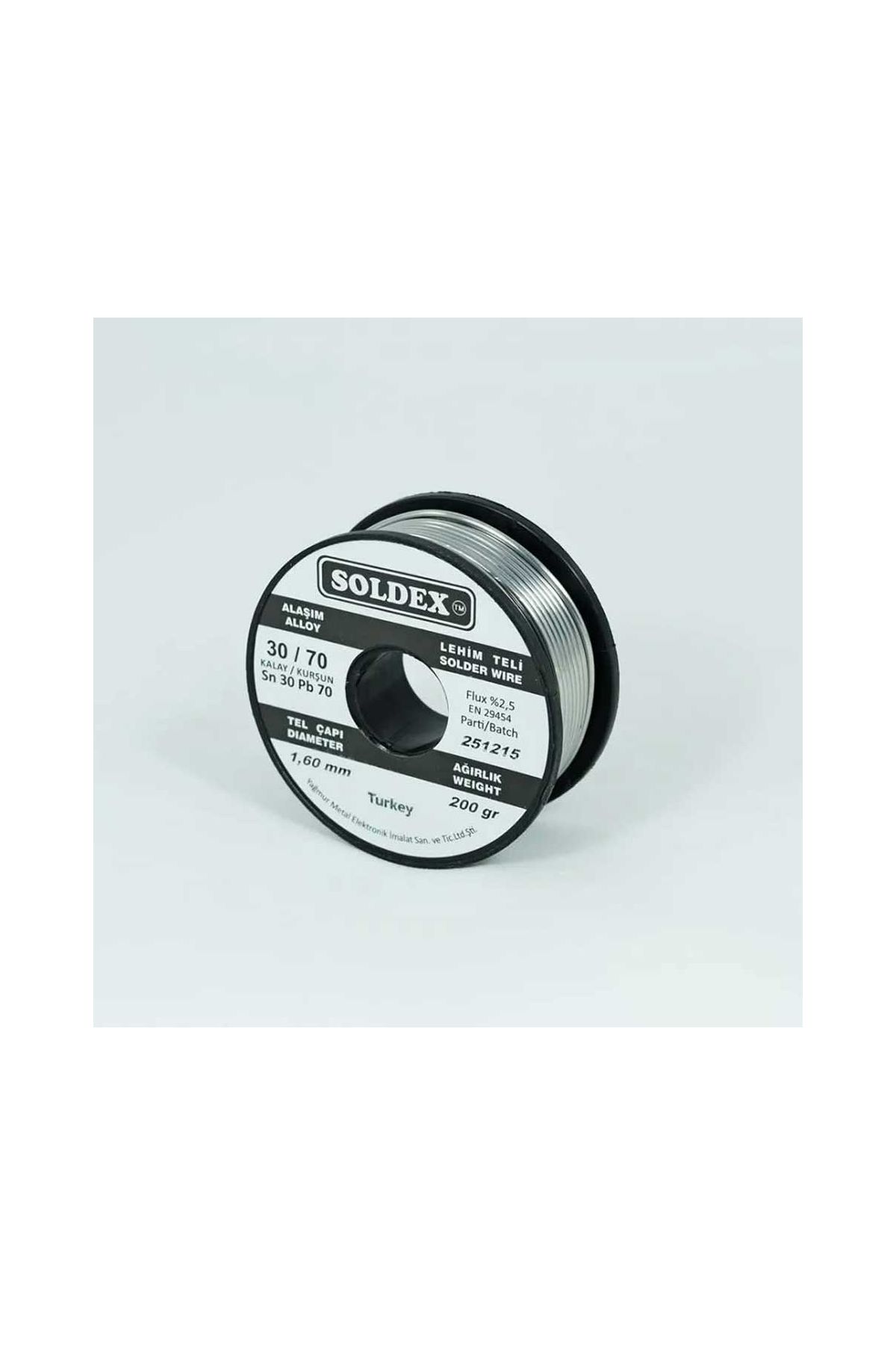 30-70 Lehim Teli 200 Gr 1,6 mm Sn:30 - Pb:70