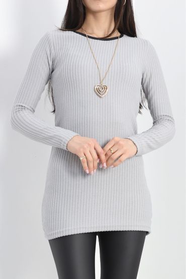 Kalın Fitilli Kolyeli Tunik Dumangri