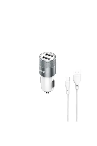 2.1A 10 Watt 2 x USB 1 Mt Type-C Kablo Araç İçi Şarj AC38