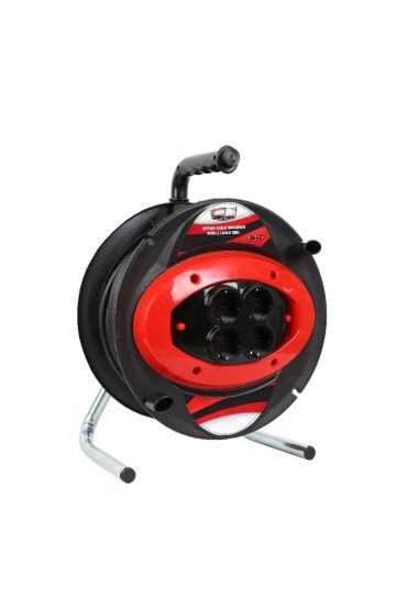 20 MT Makaralı 4 lü Elektrik Uzatma Priz 3 x 2,5 Mm Siyah