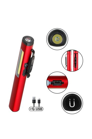 Şarjlı Mıknatıslı Çalışma Lambası Cep Feneri WT-307-S