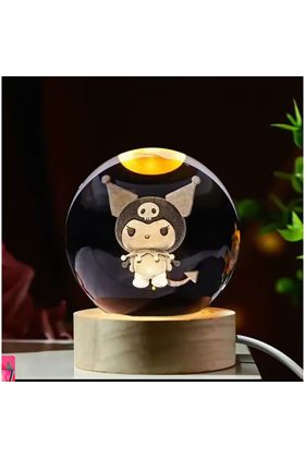 Kuromi Işıklı Cam Küre Cap 6 Cm Kod 63