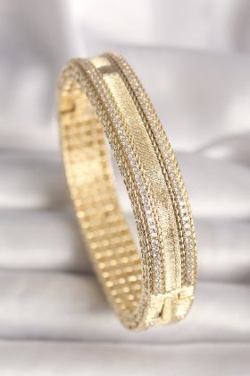 Pirinç Gold Renk Zirkon Taşlı Bileklik - TJ-BB6639