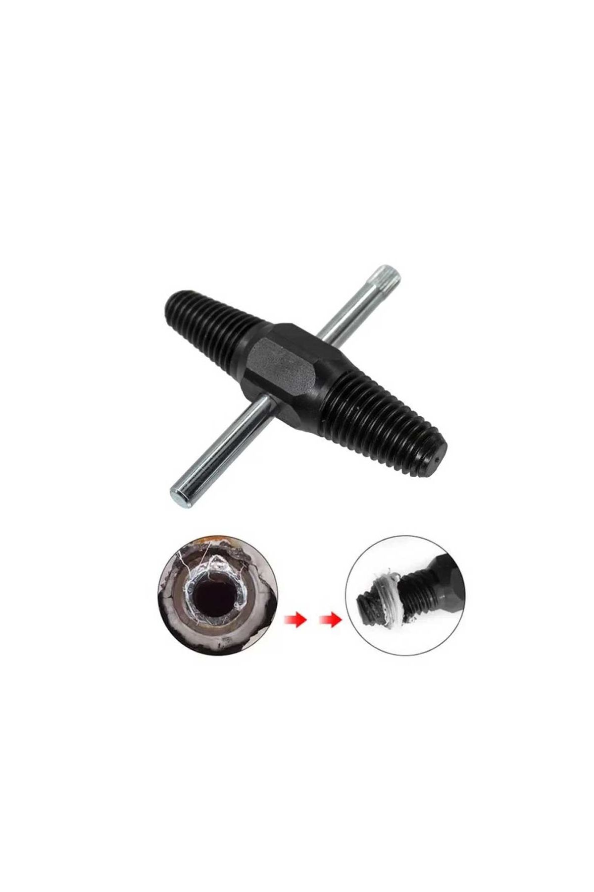 Çift Taraflı Ters Kılavuz Hasarlı Cıvata Vida Boru Çıkarıcı