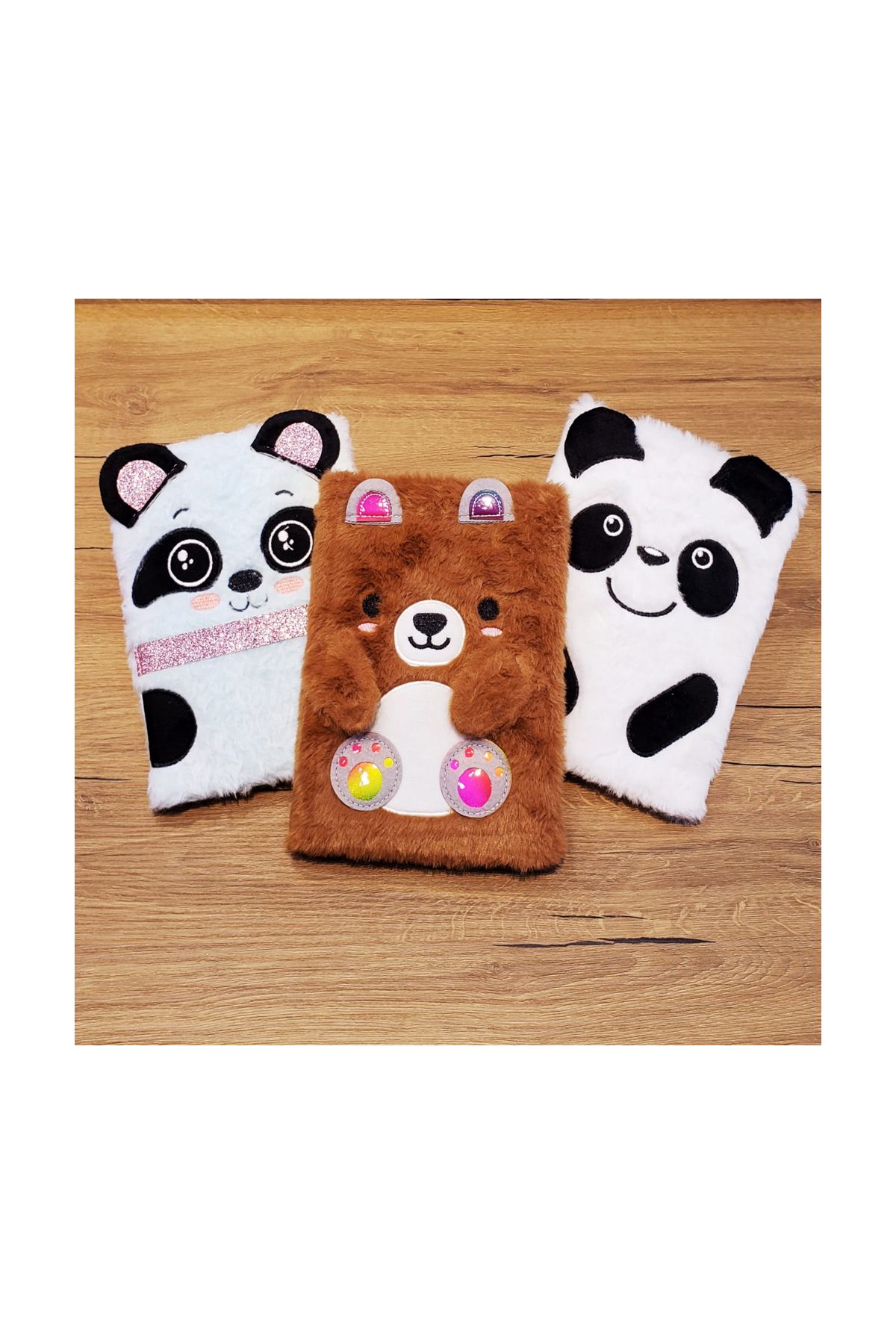 Panda Tasarımlı Peluş Defter