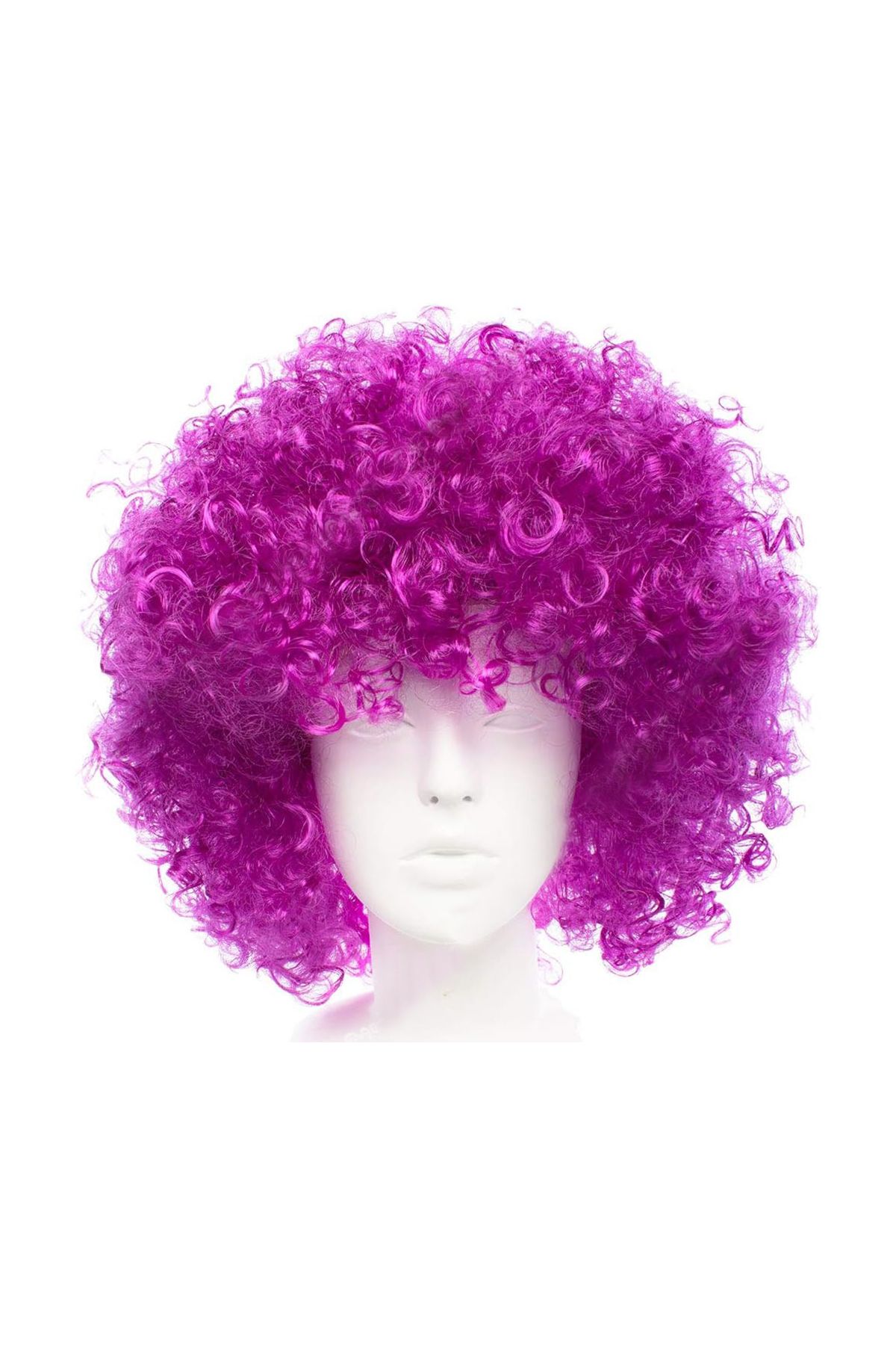 Koyu Mor Renk Violet Afro Bonus Saç Peruk