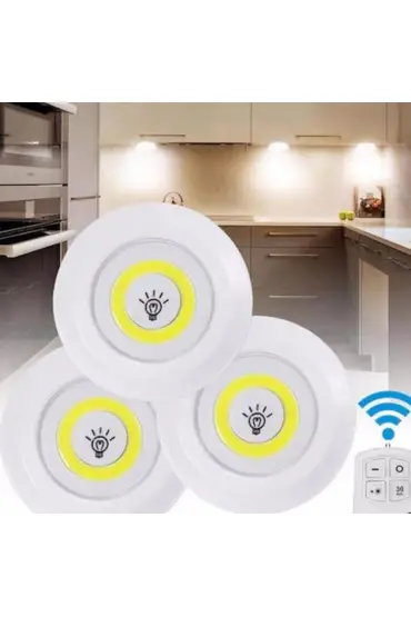 Uzaktan Kumandalı Yapışkanlı Led Spot Lamba WT-364