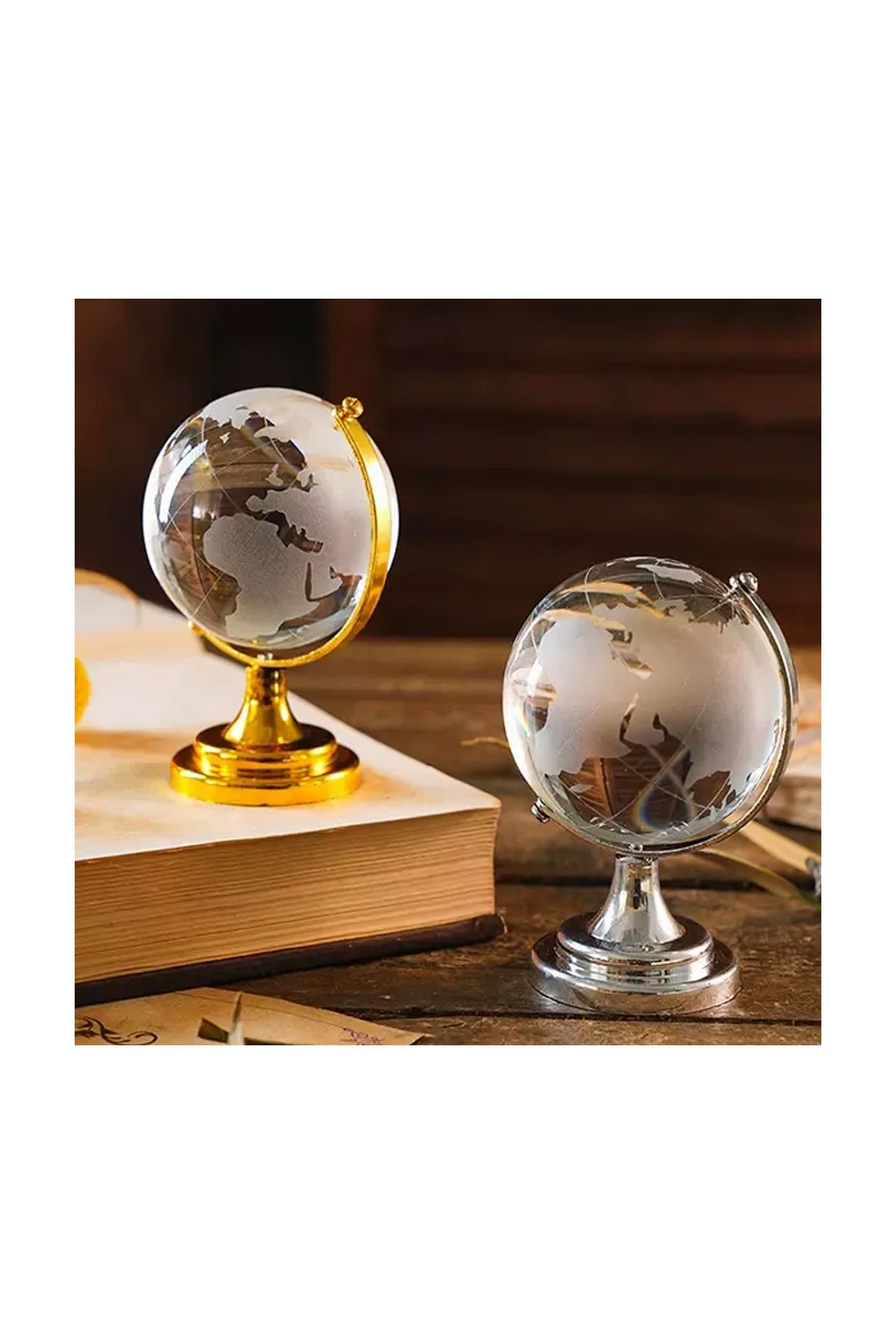 Büyük Boy Kristal Cam Dünya
