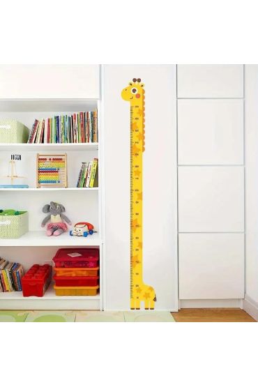 Sevimli Sarı Zürafa Boy Ölçüsü Sticker