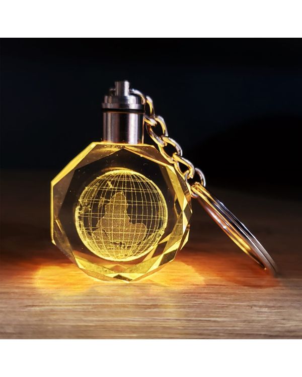 Kristal Dünya Tasarımlı Renk Değiştiren Anahtarlık