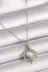 316L Çelik Gümüş Renk Zincir Beyaz Sedefli Zirkon Taşlı Yıldız Detay Kadın Kolye - TJ-BKO9868