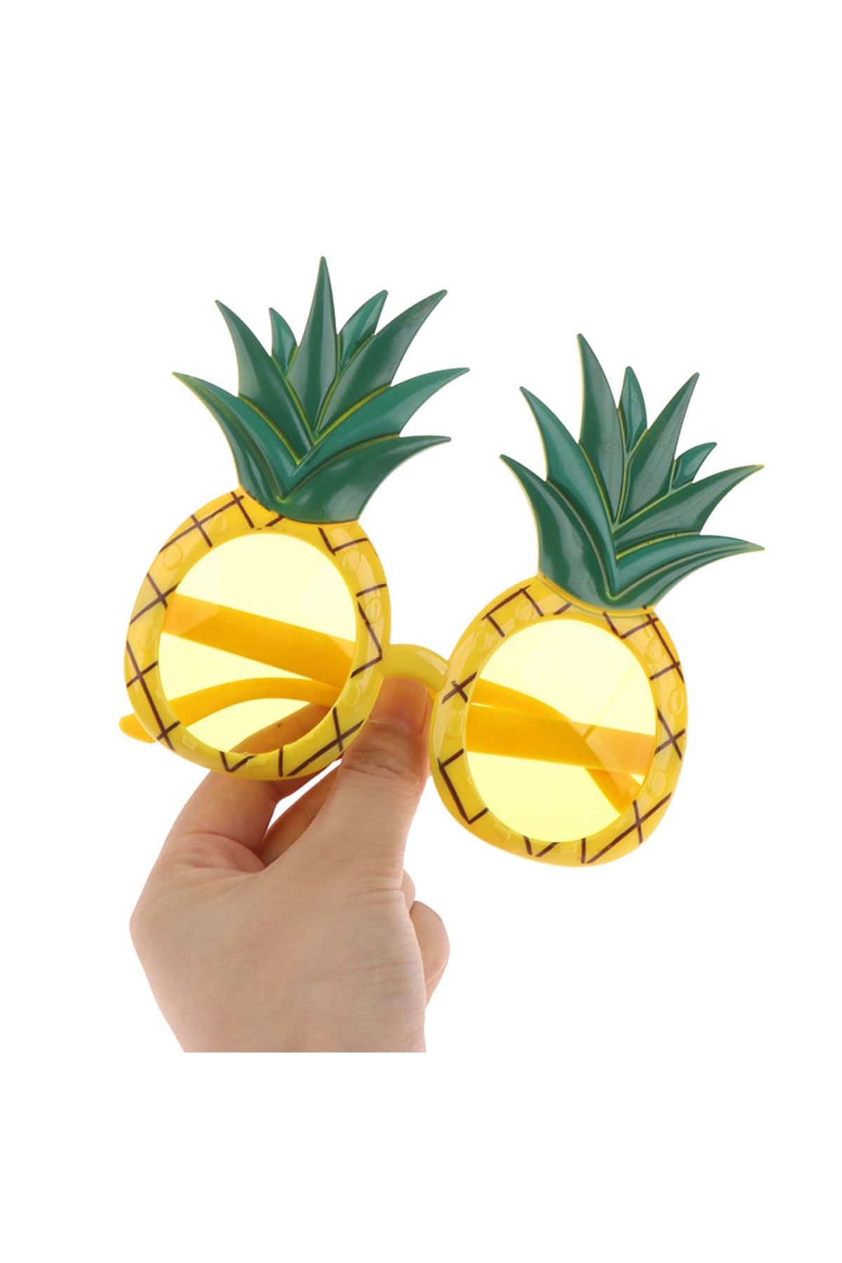 Tropikal Hawaii Ananas Şekilli Parti Gözlüğü 9.5 x 14 cm