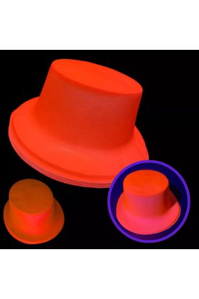 Neon Partisi Turuncu Renk Plastik Fötr Şapka