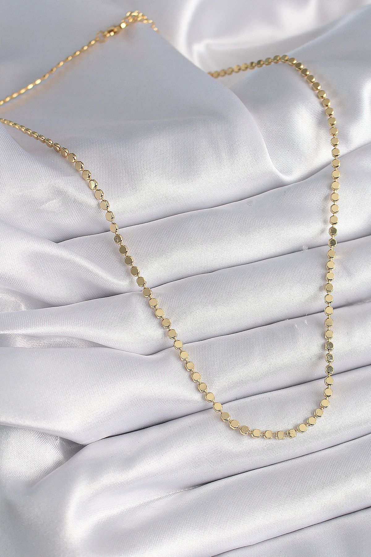 316L Çelik Gold Renk Ezme Kadın Kolye - TJ-BKO9519