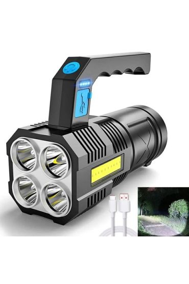 4 Başlıklı Çok Fonksiyonlu Şarjlı El Feneri HS29