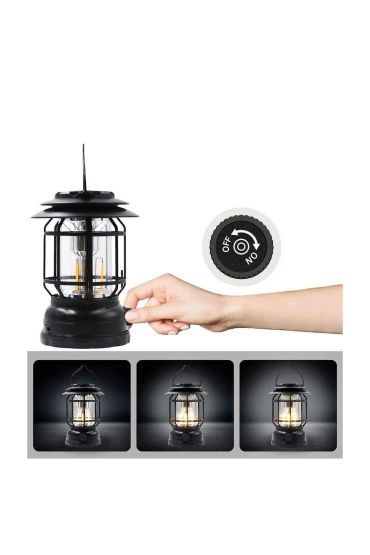 Bluetooth Hoparlör Özellikli Dimerli Led Kamp Lambası HS66