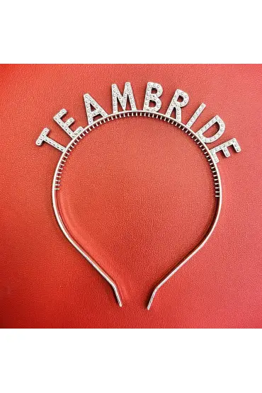 Gümüş Renk Team Bride Taç Plastik – Gelin ve Nedime Tacı