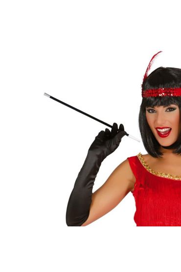 1920'ler 1990'lar Gatsby Kadın Aksesuar Seti – Kırmızı Charleston Saç Bandı ve Sigaralık