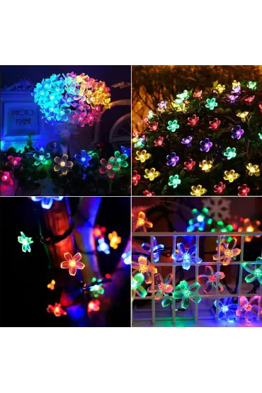 Solar 5 M 50 Led Papatya RGB 8 Fonksiyonlu