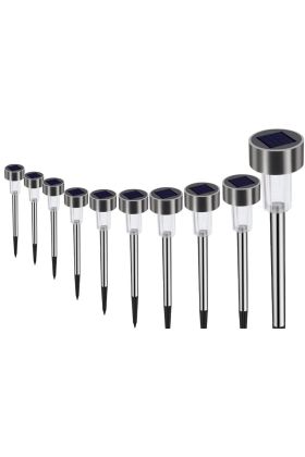 Metal Gövdeli Solar Bahçe Lambası 10 lu Paket
