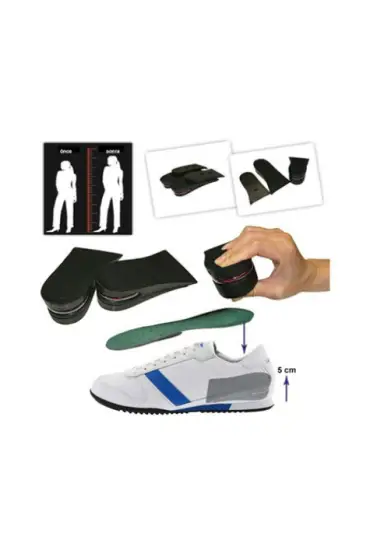 Hava Yastıklı Boy Uzatıcı  Yarım Boy Tabanlık (7 cm Daha Fazla Boy Uzunluğu)