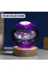 Ahşap Altlıklı Gezegen Cam Küre RGB