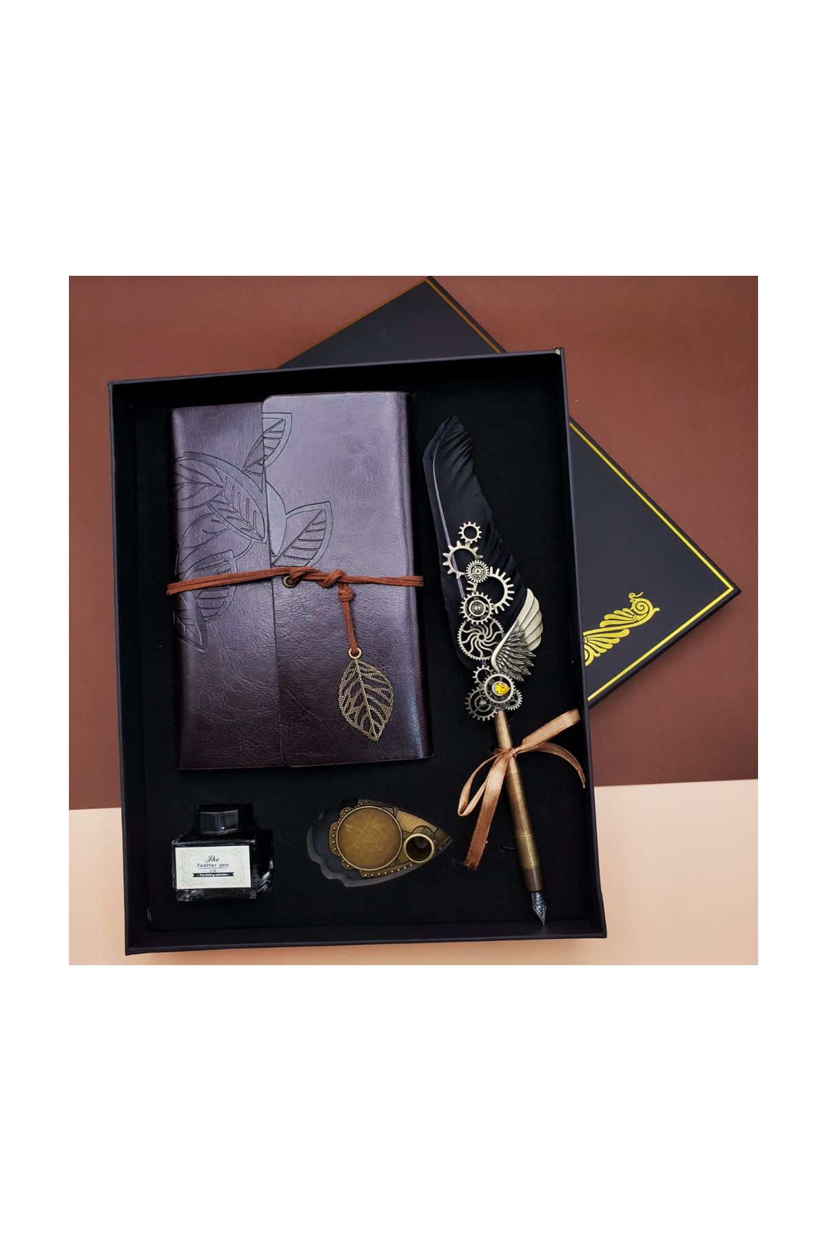 Tüylü Divit Hokka Kalem Seti Siyah