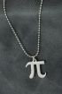 Pi Sayısı Tasarımlı Metal Erkek Kolye - TJ-ERK902-KS