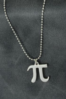 Pi Sayısı Tasarımlı Metal Erkek Kolye - TJ-ERK902-KS