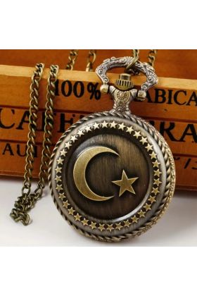 Türk Bayraklı Köstekli Saat
