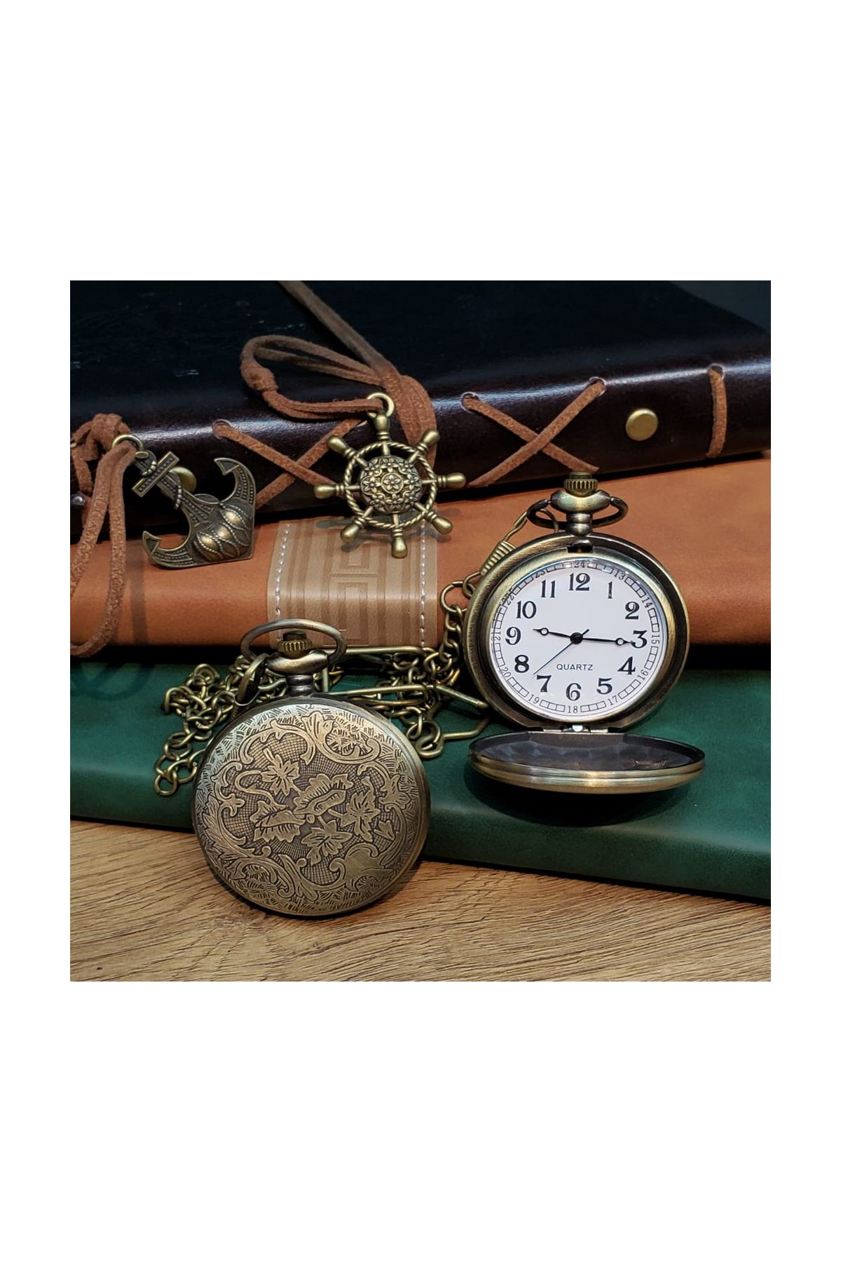 Vintage Tasarım Köstekli Saat