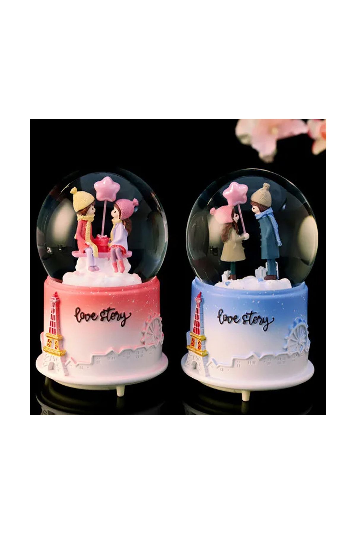 Orta Boy Kar Küresi Sevgili