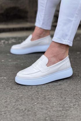 Beyaz Rugan Erkek Casual Ayakkabı