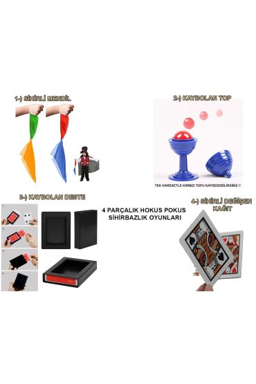 4&39lü Sihirbazlık Seti – Hokus Pokus Sihirli Numara Seti