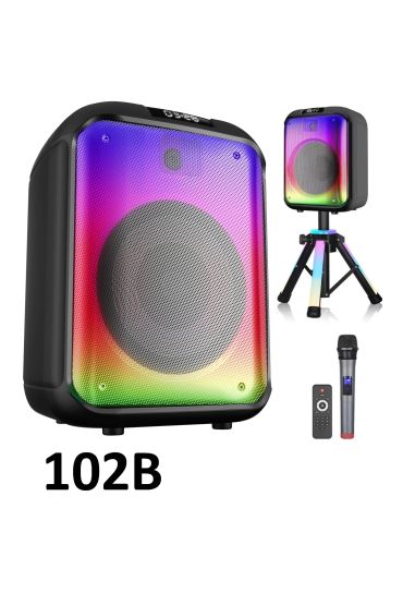 40 Watt 12 INCH Kablosuz Mikrofonlu Kumandalı FM/BT/USB ve TF Kart TRIPOD lu Anfili Hoparlör NDR-102B