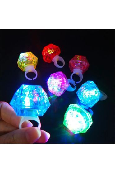 Kristal LED Parti Yüzük Seti 6 lı