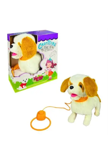 Peluş Tasmalı Yürüyen Köpek