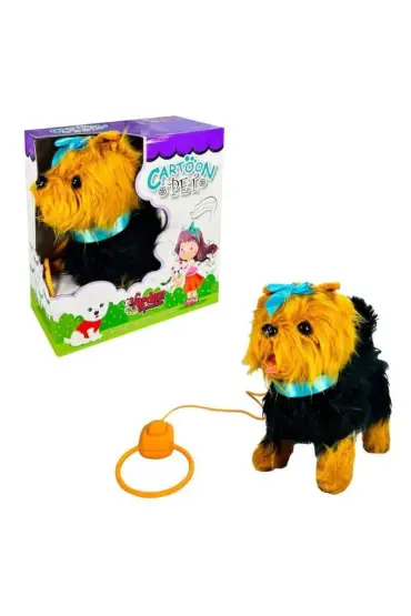 Peluş Tasmalı Yürüyen Köpek