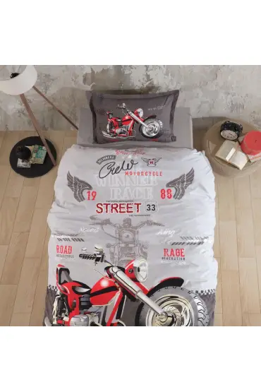 Ranforce Nevresim Takımı Tek Kişilik Street King v1 Gri