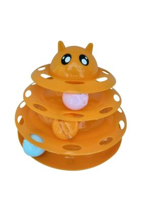 Kedi Başlıklı 3 Katlı Kedi Oyuncağı
