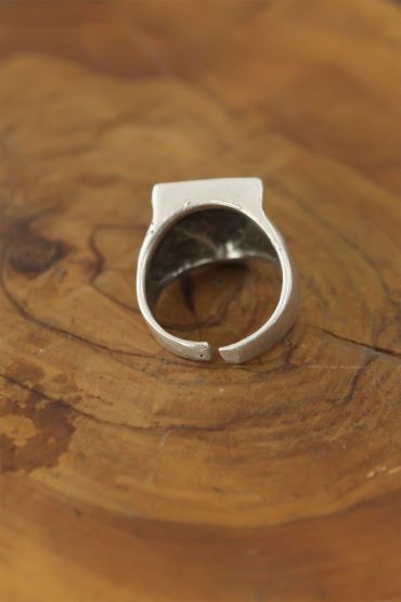 Göz Detay Metal Ayarlanabilir Erkek Yüzük - TJ-EY453