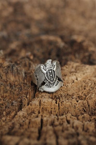 Ayarlanabilir Selçuklu Kartalı Arma Erkek Yüzük - TJ-EY344