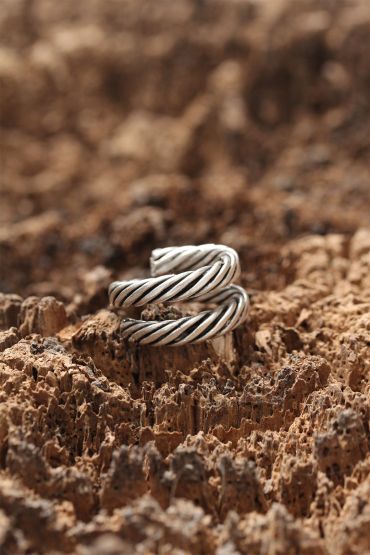 Dolamalı Çift Kat Zincir Yüzük - TJ-EY435