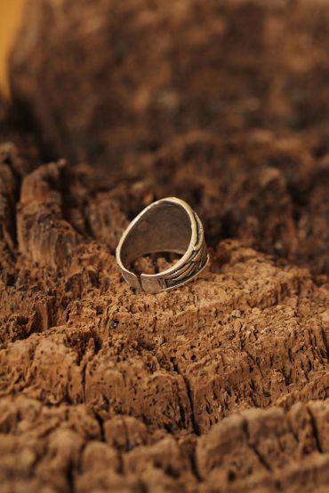 Miğfer Figürlü Ayarlanabilir Erkek Yüzük - TJ-EY424