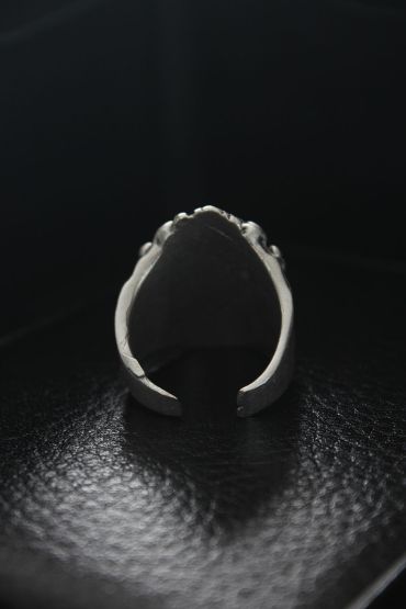 Ayarlanabilir Örümcek Ağında Kurukafa Figürlü Erkek Yüzük - TJ-EY514