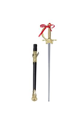 Altın Renk Kabzalı Zararsız Oyuncak Şövalye Kılıcı – 68 cm (Plastik)