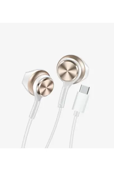 H75 EarPhone Yüksek Bas Mikrofonlu Tip-C Kulak İçi Kablolu Kulaklık